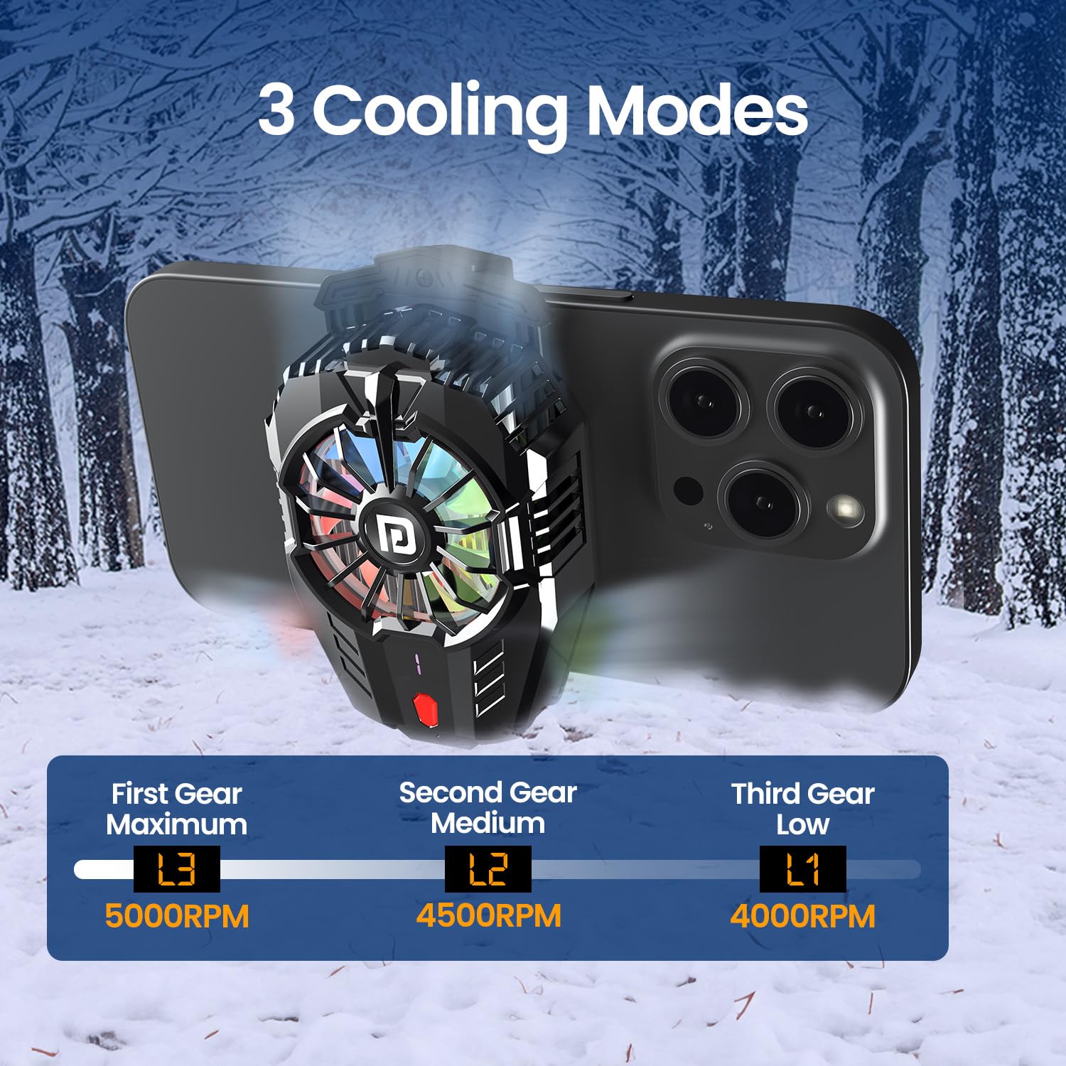 Portronics Coolpluse Instant Mobile Cooler With Radiator Cooling Technology, 3 Cooling Mode, Temperature Display - 1