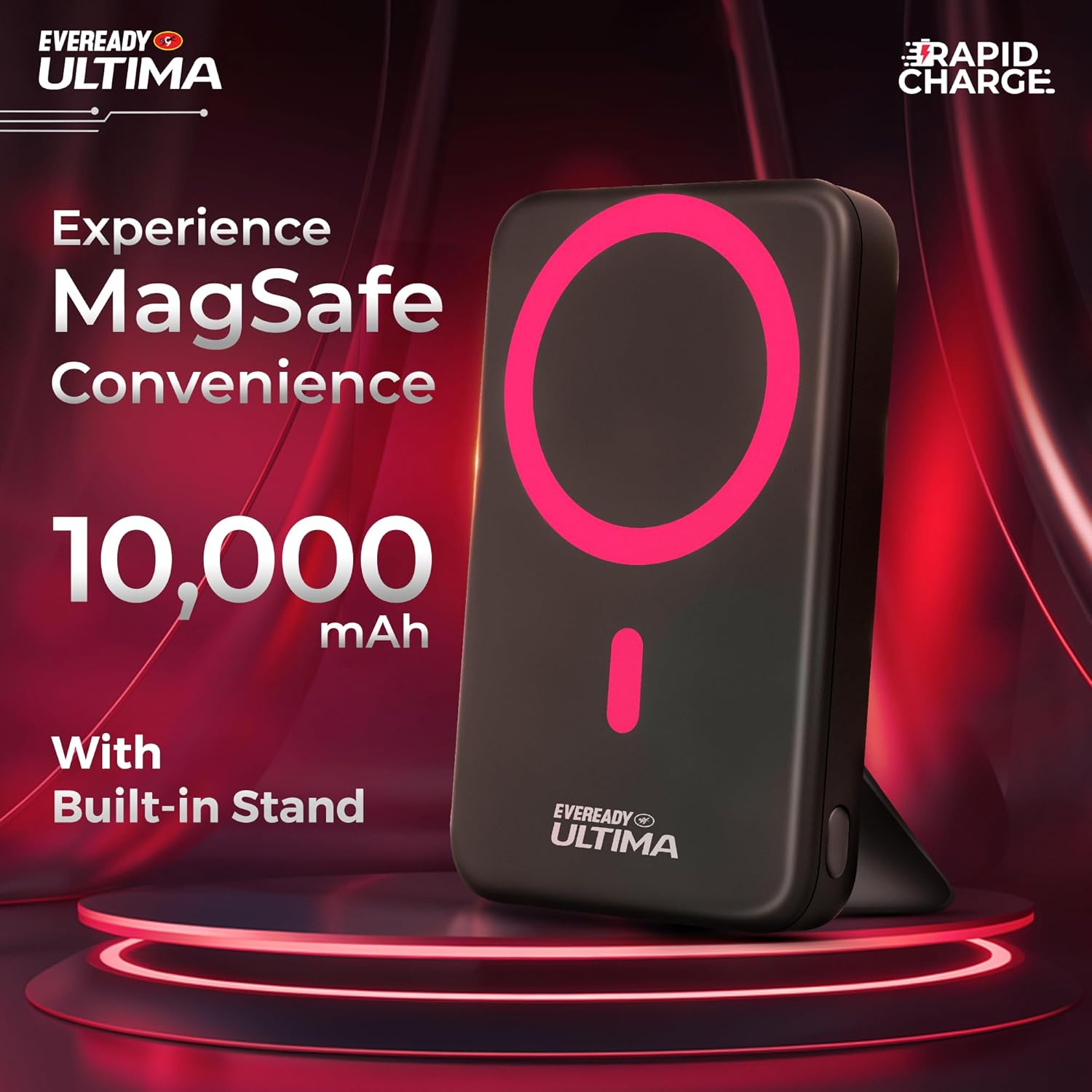 Eveready Ultima MagSafe Compatible Power Bank- PB31, 10,000mAh, 22.5W Wired - 1