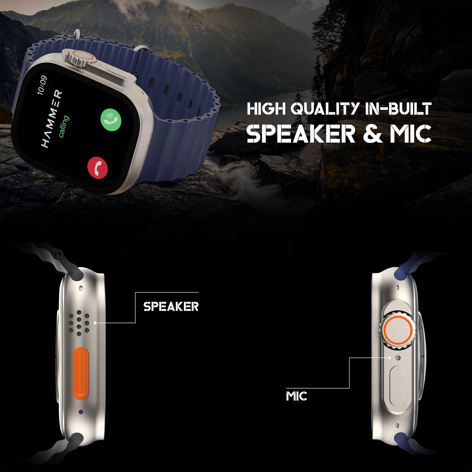 Hammer Active 2.0 with 1.95 inches Biggest Display Bluetooth Calling Smartwatch - 1