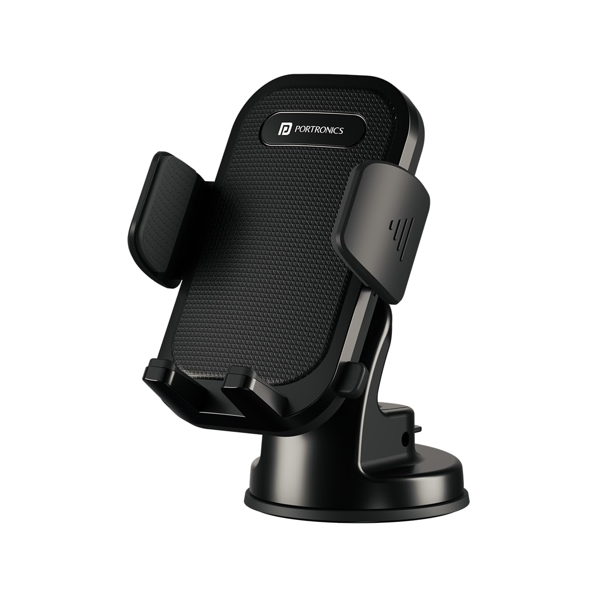 Portronics Clamp M4 Car Phone Holder Stand with 360 Degree Rotation, Strong Grip - 0
