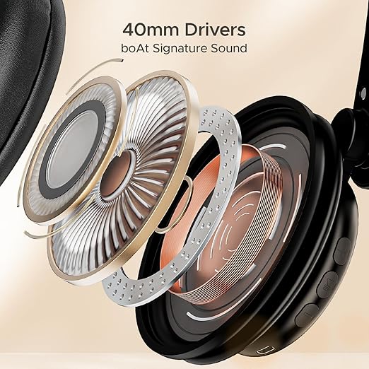 boAt Rockerz 450 Pro Bluetooth Wireless On Ear Headphones with Mic with 70 Hours Battery, 40Mm Drivers - 2