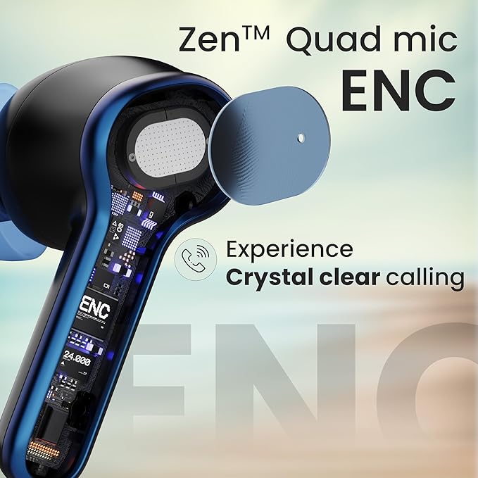 Boult Audio Curve Buds Pro with 100H Playtime, 4 Mics Clear Calling, 40ms Low Latency Gaming - 2
