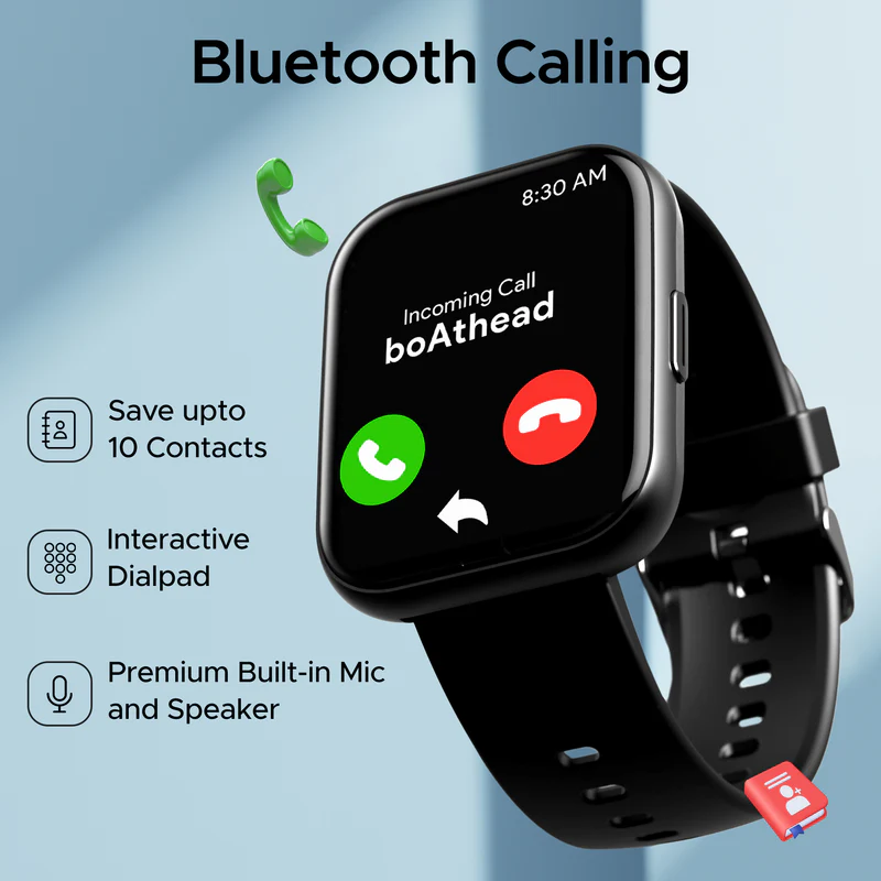 boAt Wave Active Smart Watch w/ 1.96" (4.9 cm) HD Display, Coins, BT Calling - 2