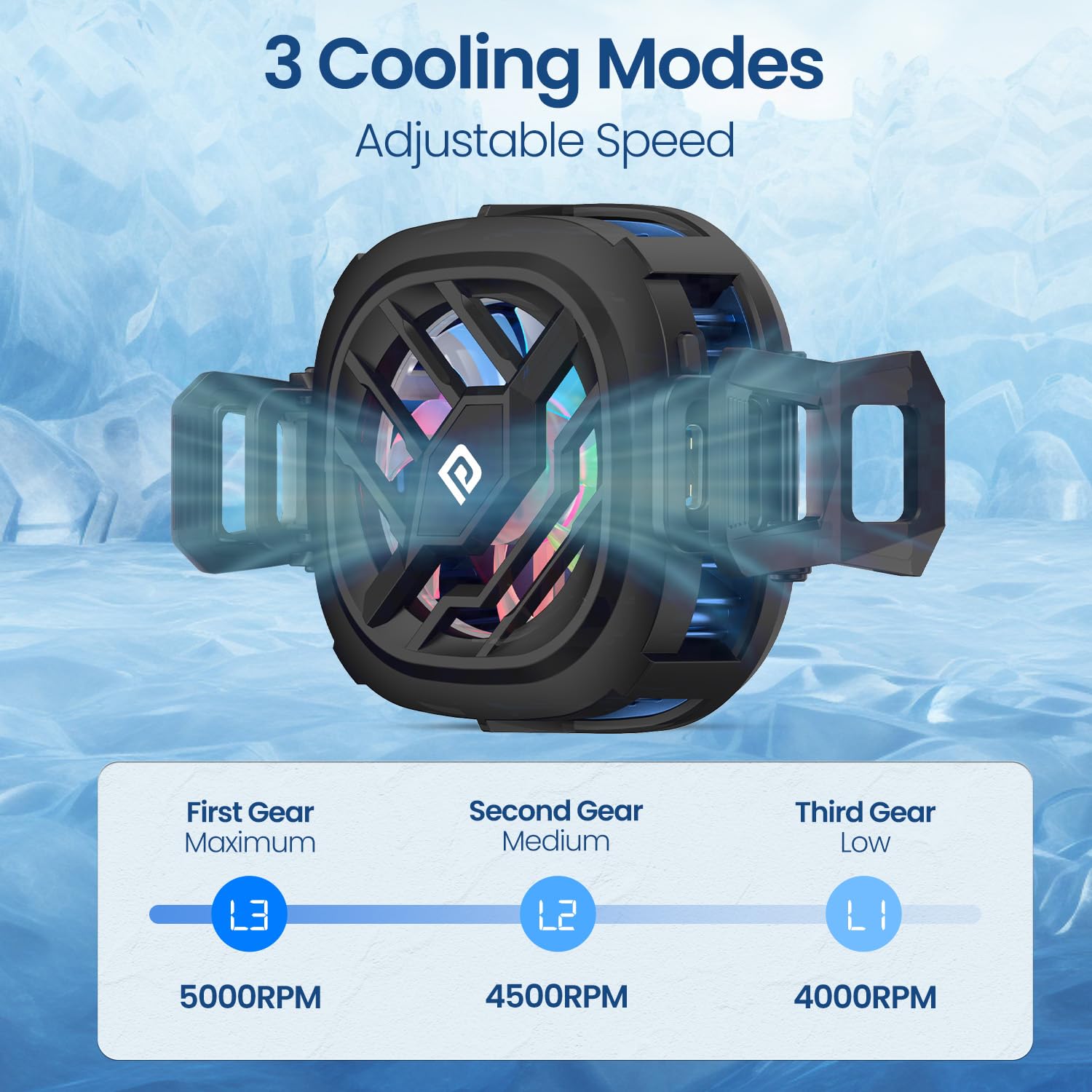 Portronics Cool XG Instant Magnetic Mobile Cooler With Adhesive Metal Plate - 1