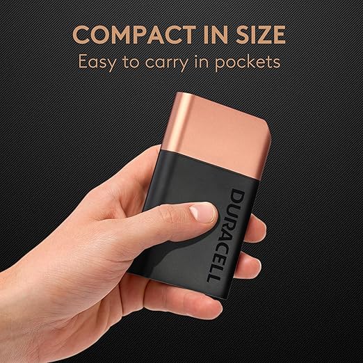 Duracell Magnetic Wireless Power Bank 10000 mAh, Magsafe Compatible, Fast Charging, Compact - 1