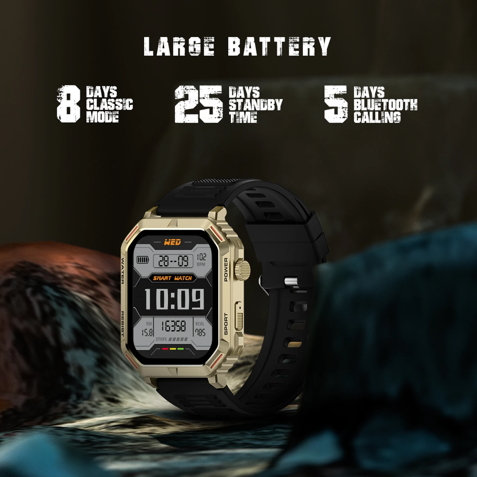 Fire-Boltt Commando 49.5mm AMOLED Smart Watch, 123 sports modes, Bluetooth calling Smartwatch - 3
