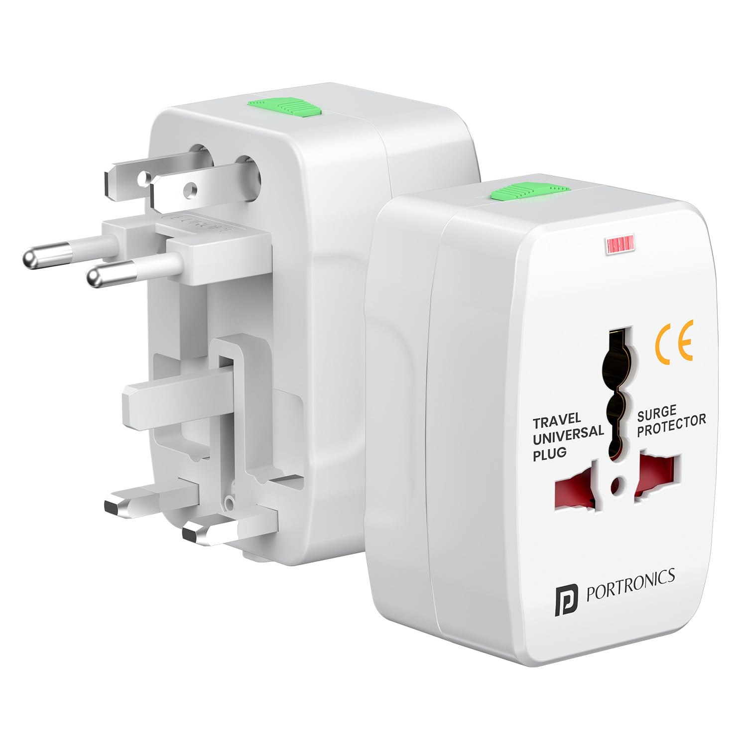 Portronics Juicemate Go Universal Travel Adapter with 6A AC Socket Output,Universal AC Socket - 0