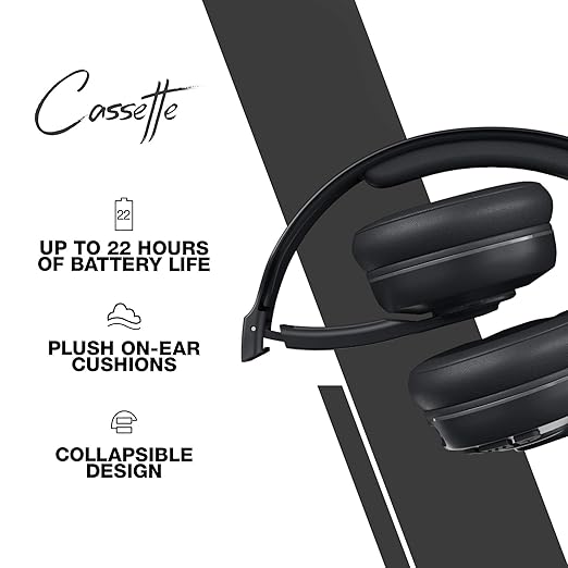 Skullcandy Cassette Bluetooth 5.0 On-Ear Wireless Headphones with Mic, 22Hr Playtime, Rapid Charge - 2