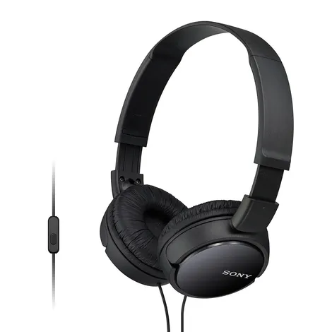 Sony MDR-ZX110AP Wired On Ear Headphone with Mic (Black) - 0