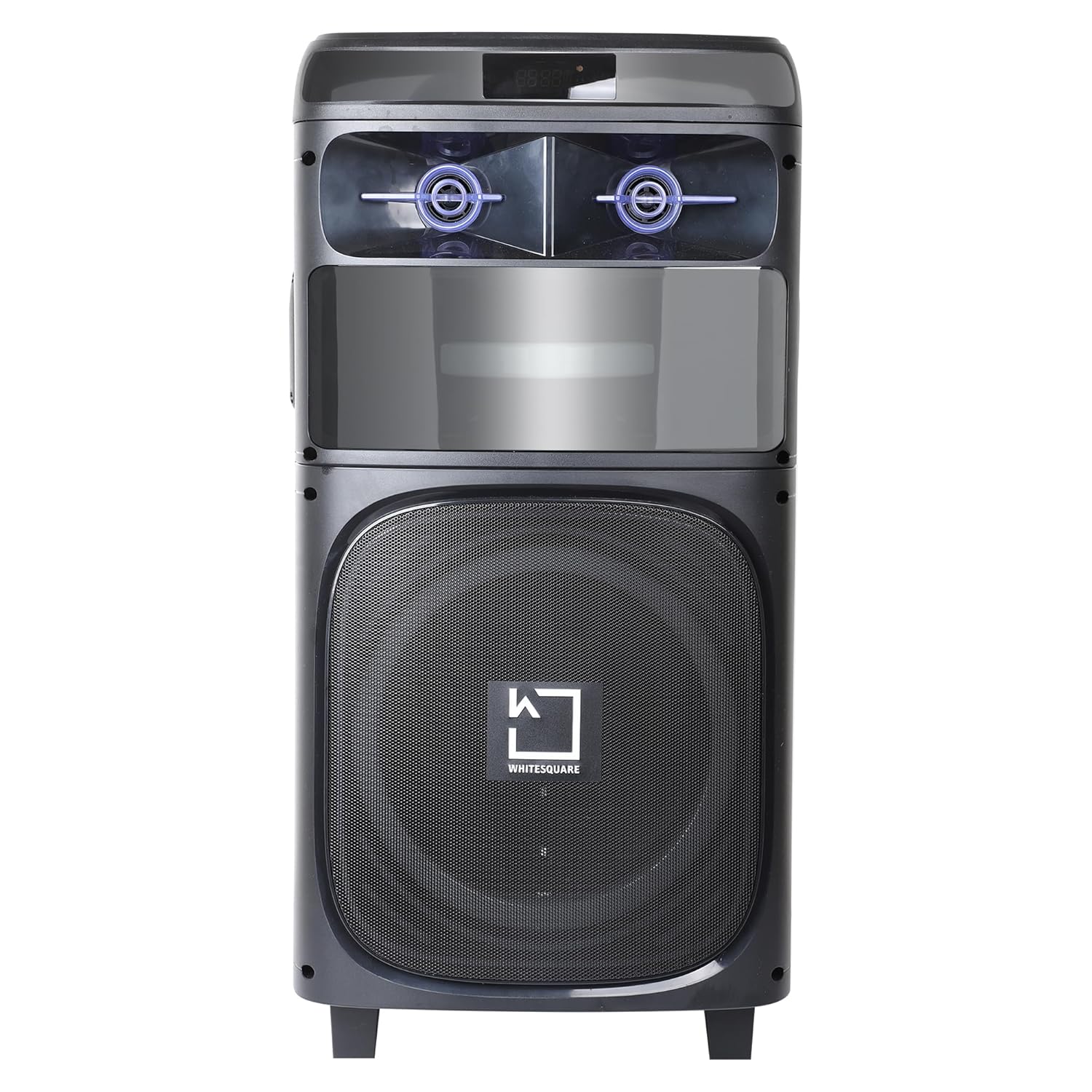 Whitesquare 120W Bluetooth Party Speaker with Dual Wireless  – 7H Playtime, Karaoke & Recording Function, Type-C Charging - 0