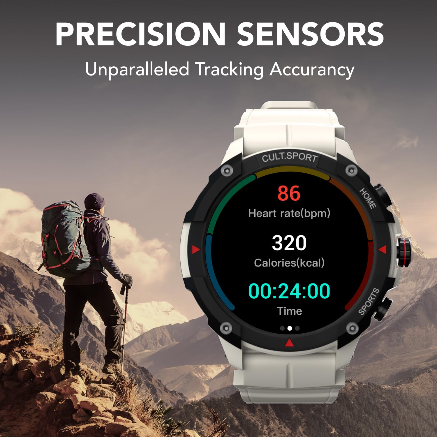 Cult Shock X 1.43" AMOLED, 420mAh Battery, 850 NITS, AOD, Bluetooth calling, Rugged Smartwatch - 2