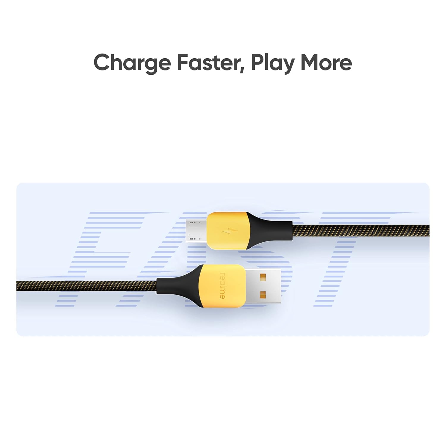 realme 10W Fast Charging Micro-USB Cable (Braided, Black) Total - 0