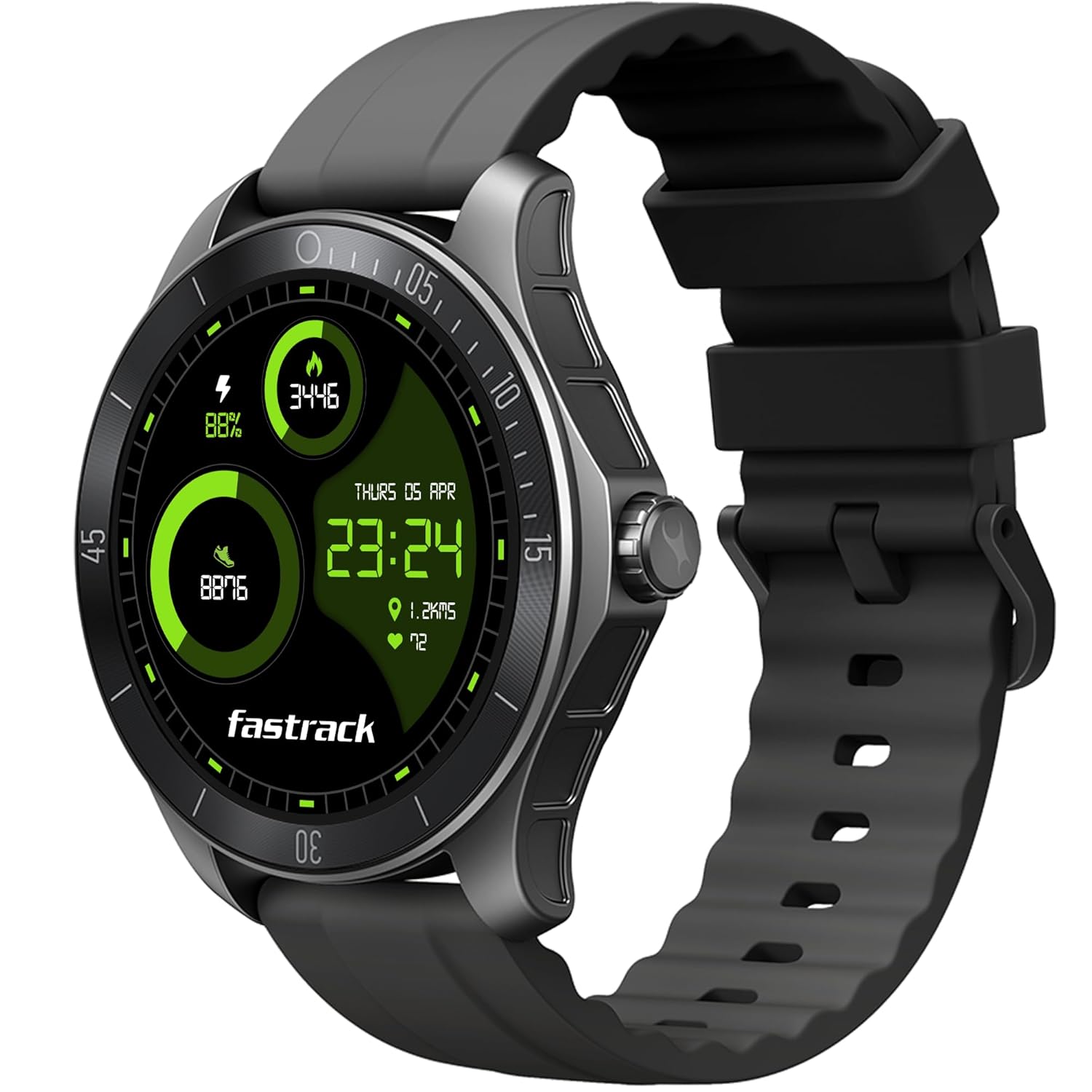 Fastrack Rogue Rugged Smartwatch with 1.38" UltraVU HD Display|SingleSync BT Calling|Functional Crown - 0