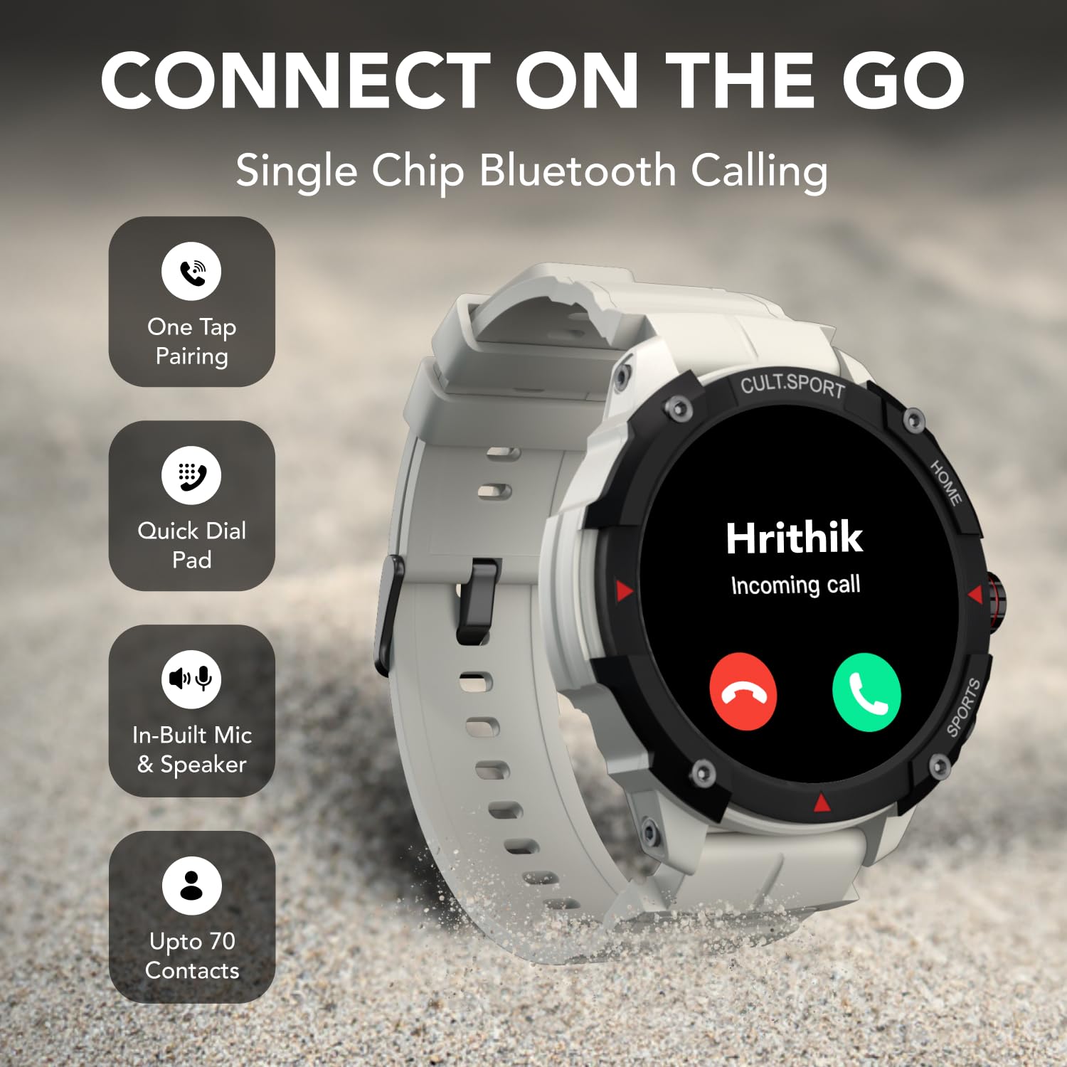 Cult Shock X 1.43" AMOLED, 420mAh Battery, 850 NITS, AOD, Bluetooth calling, Rugged Smartwatch - 3