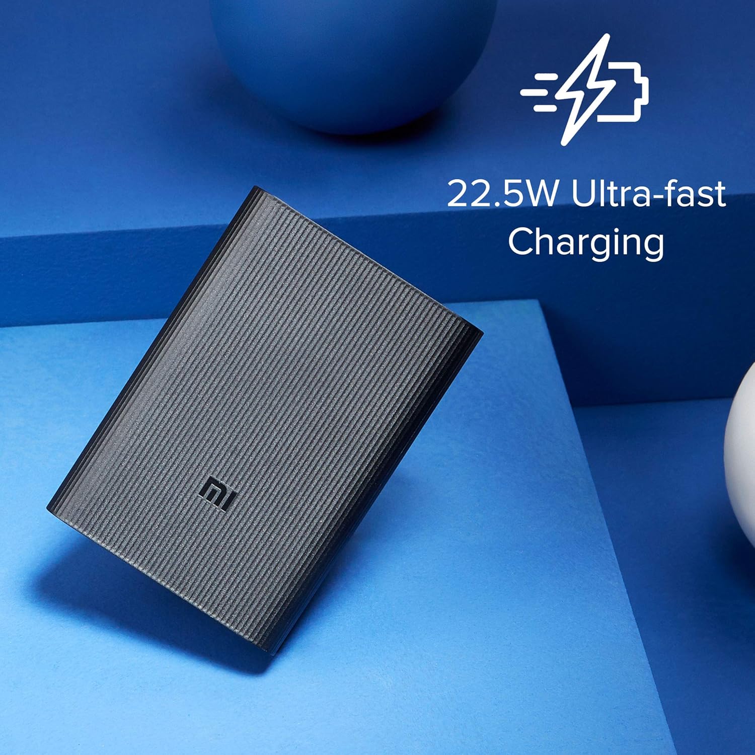 MI 10000mAh Lithium Ion, Lithium Polymer Power Bank Pocket Pro with 22.5 Watt Fast Charging, Triple Output Ports, (Black) - 1
