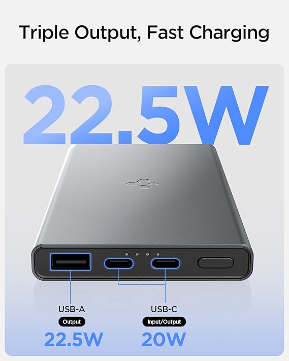 Spigen ArcPack 10000mAh Power Bank, PD3.0, Fast Charging, 22.5W Max Output - 1