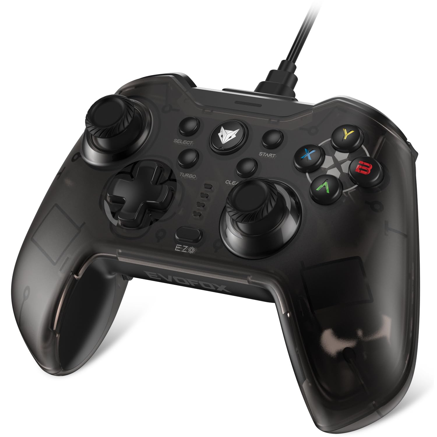 EvoFox Elite X Wired Gaming Controller for PC with 2 Programmable, Adjustable Dual Vibration Motors - 0
