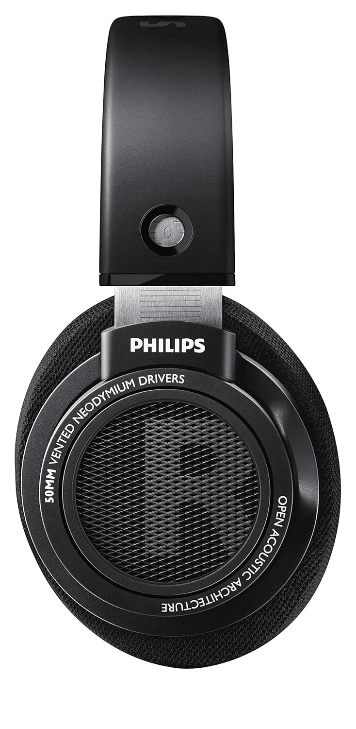 PHILIPS SHP9500 Over-Ear Headphones, HiFi Stereo, 50mm Neodymium Drivers, 101 dB, Breathable Ear Cushion - 1