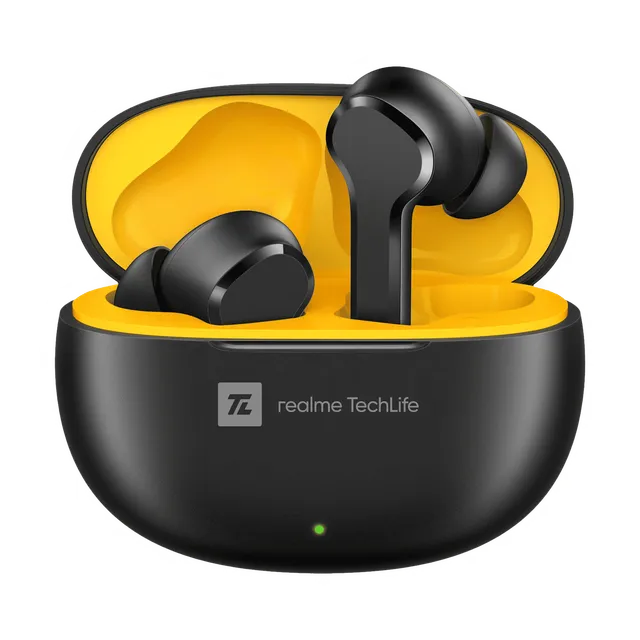 realme TechLife Buds T100 Bluetooth Truly Wireless in Ear Earbuds with mic, AI ENC for Calls, Google Fast Pair, 28 Hours Total Playback with Fast Char Total - 0