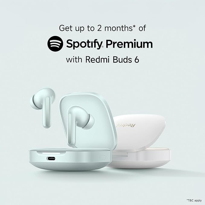 Redmi Buds 6, Dual Driver TWS in Ear Earbuds, 49dB Hybrid Active Noise Cancellation - 1