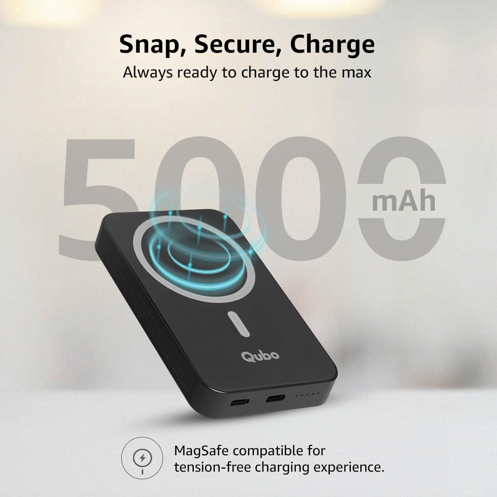 Qubo MagZap X5 5000mah Magsafe 20W Output Magnetic Wireless Power Bank - 2