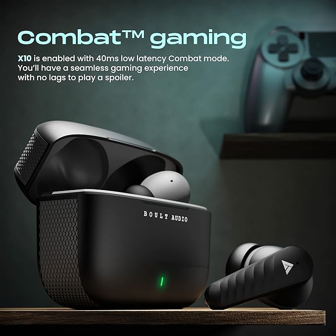 Boult X10 TWS with 45Hrs Playtime, ENC Mic, 40ms Lowest Latency - 3