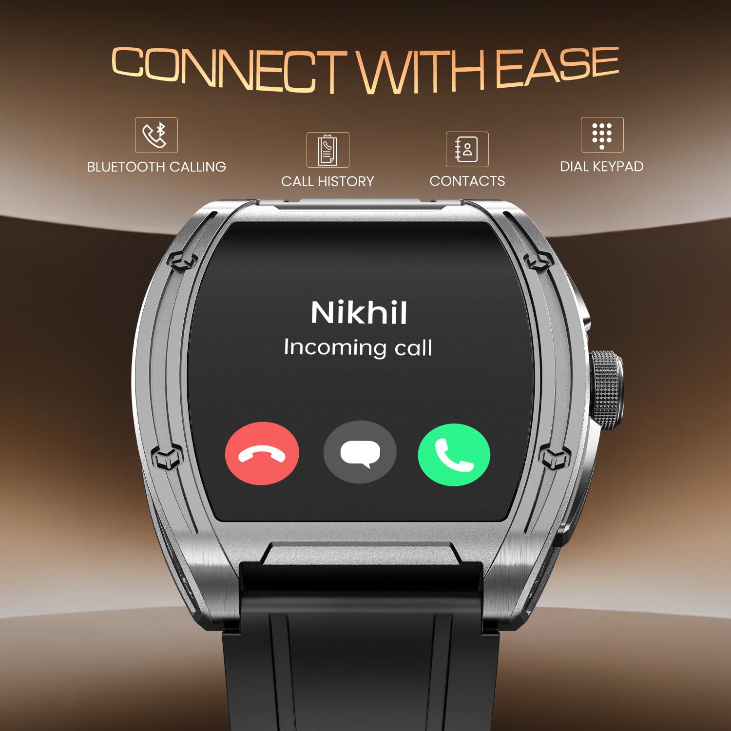 CELLECOR E6 Swift 1.72" Ultra HD Display Smartwatch with 850 NITS | Metal Ciga Design | Heart Rate | SpO2 - 2
