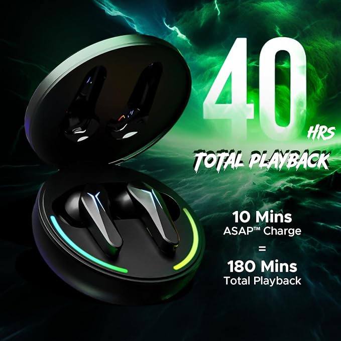 boAt Immortal 141 Tws Gaming in Ear Earbuds with Enx Tech,Up to 40 Hrs Playtime,Signature Sound,Beast Mode,Ipx4 - 1
