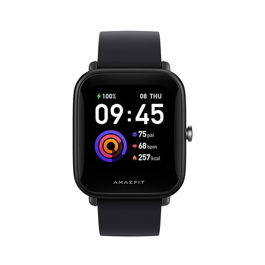 Amazfit Bip U Smart Watch, SpO2 & Stress Monitor HD Color Display, 60+ Sports Modes - 1