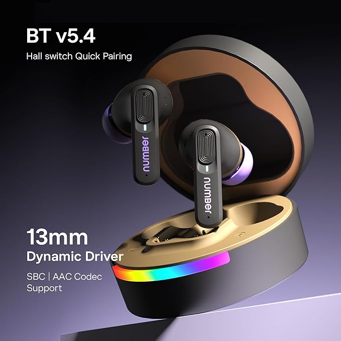 Number Super Buds 555 ANC (32db) Truly Wireless in Ear Earbuds with 66H Playtime - 3