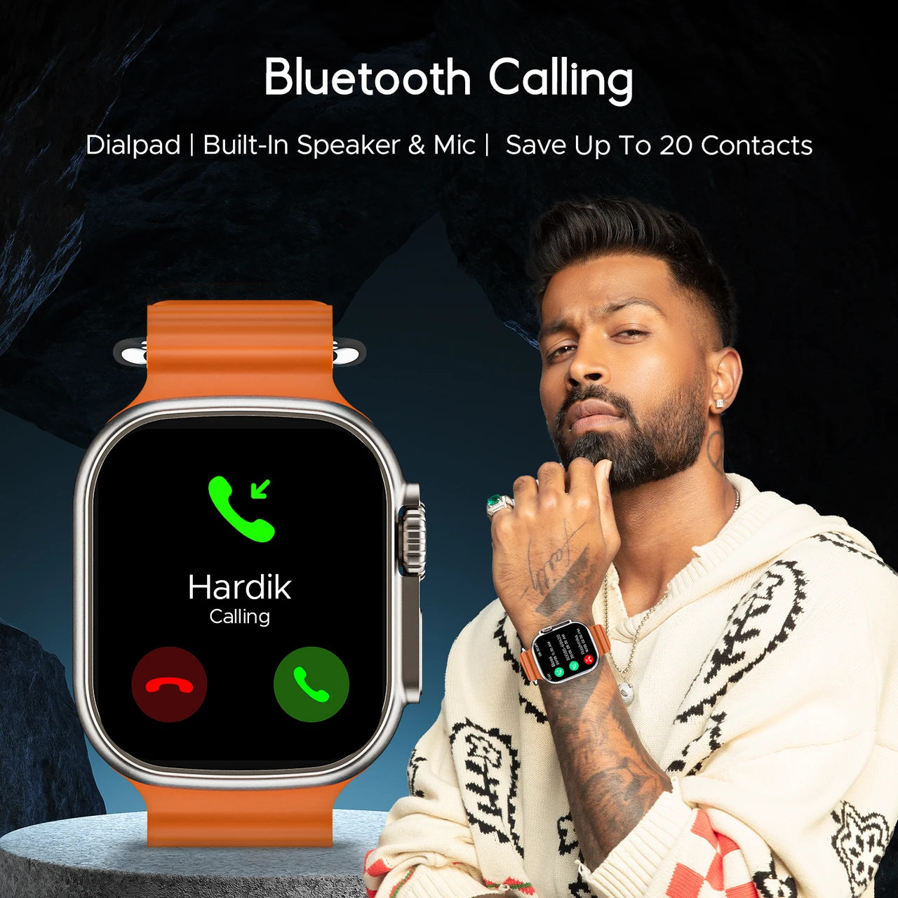 boAt Wave Genesis 1.96'' HD Display, BT Calling, Functional Crown & Metal Body Smartwatch - 2