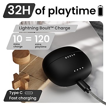 Boult Audio W20 Truly Wireless in Ear Earbuds with 35H Playtime, Zen? ENC Mic, 45ms Low Latency, 13mm Bass Drivers, Type-C Fast Charging - 2