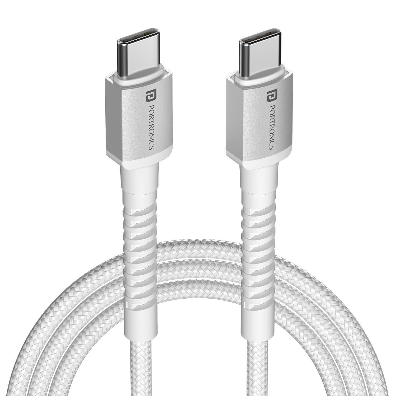 Portronics Konnect X 60W Unbreakable Nylon Braided Cable, 2M Fast Charging Cable - 0
