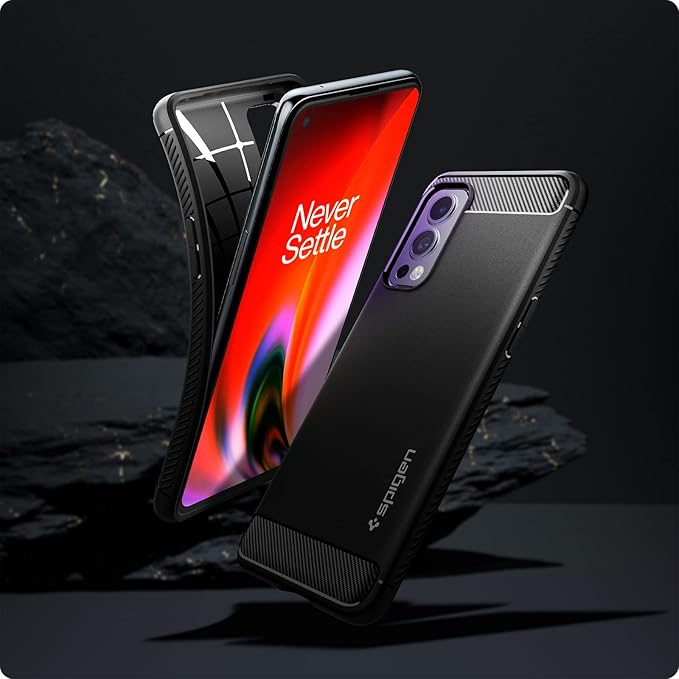 Spigen - Rougged Armor (Matte Black) for One Plus Nord 2 5G - 1
