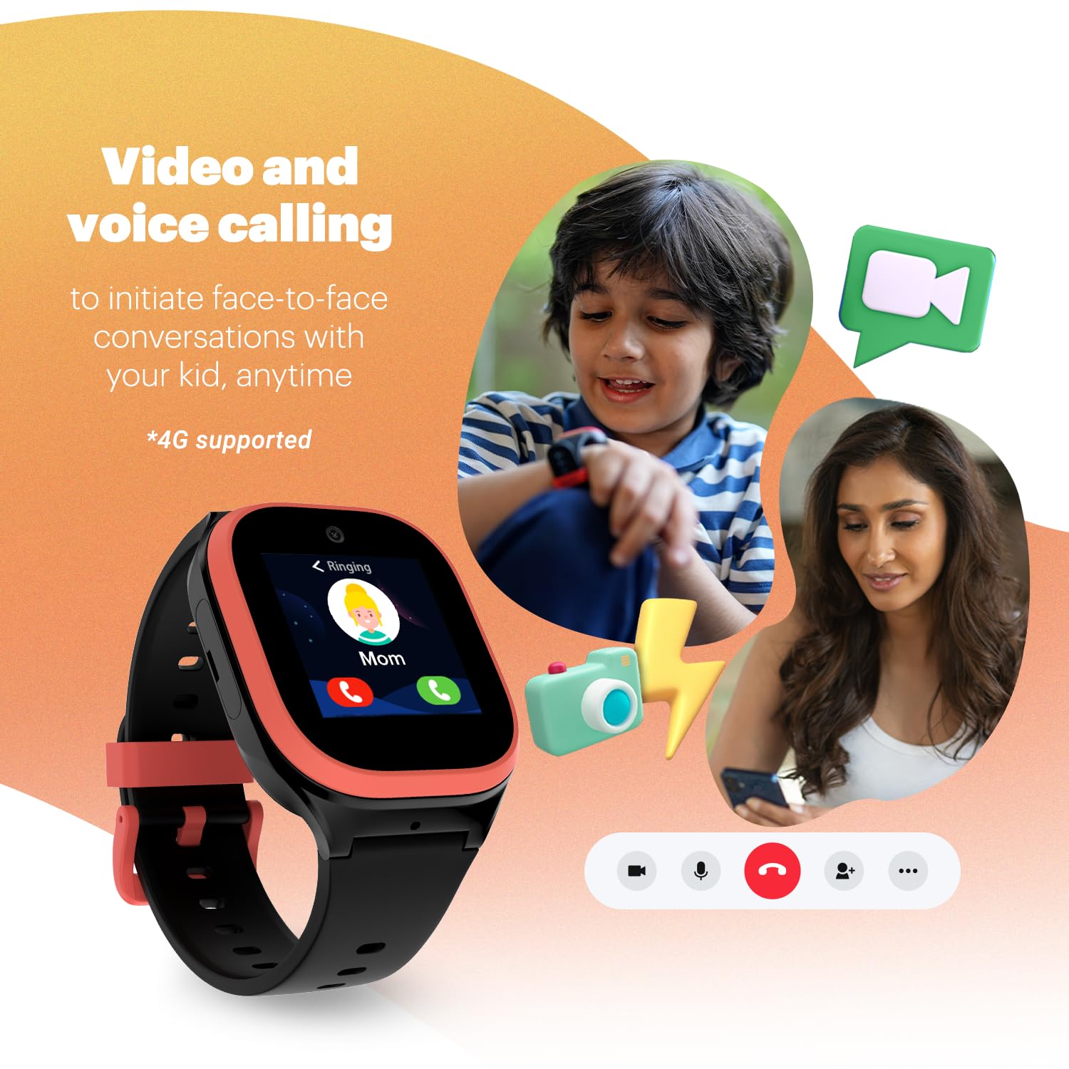 Noise Scout Kids Smartwatch with Assisted GPS Tracking, 4G Video & Voice Call, Safe Zone Alert, SOS Button - 2
