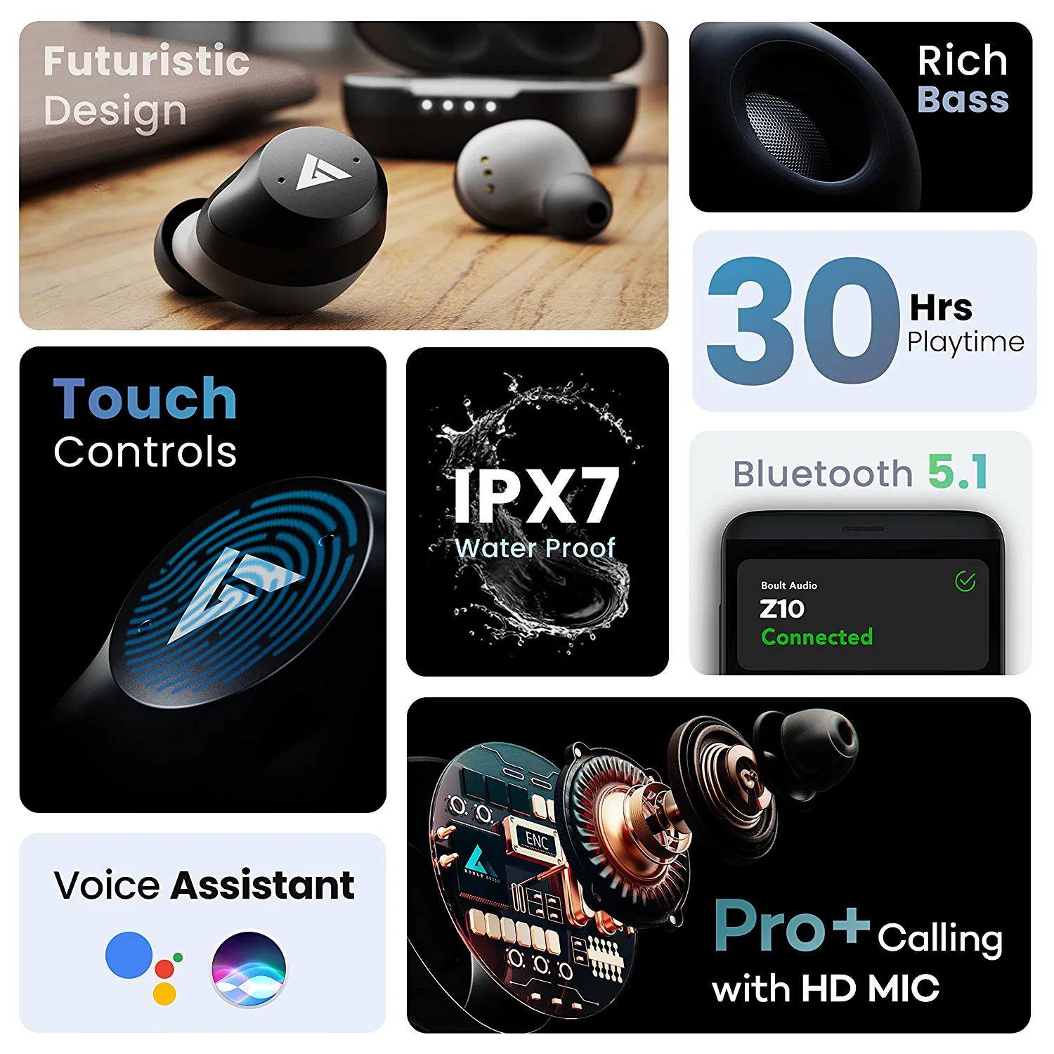 Boult Audio AirBass Livebuds Bluetooth Truly Wireless in Ear Earbuds - 1
