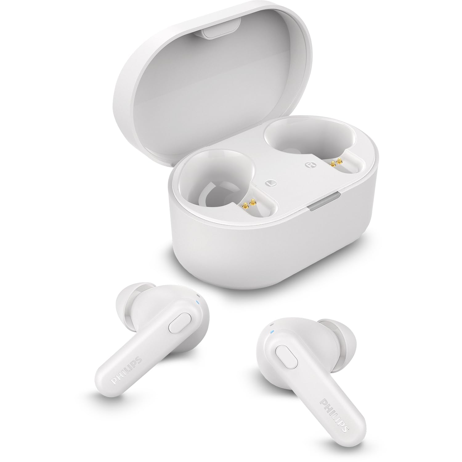 PHILIPS TAT1108WT/00 True Wireless Earbuds, In-Ear, Bluetooth v5.3, Earphones with Mic - 0
