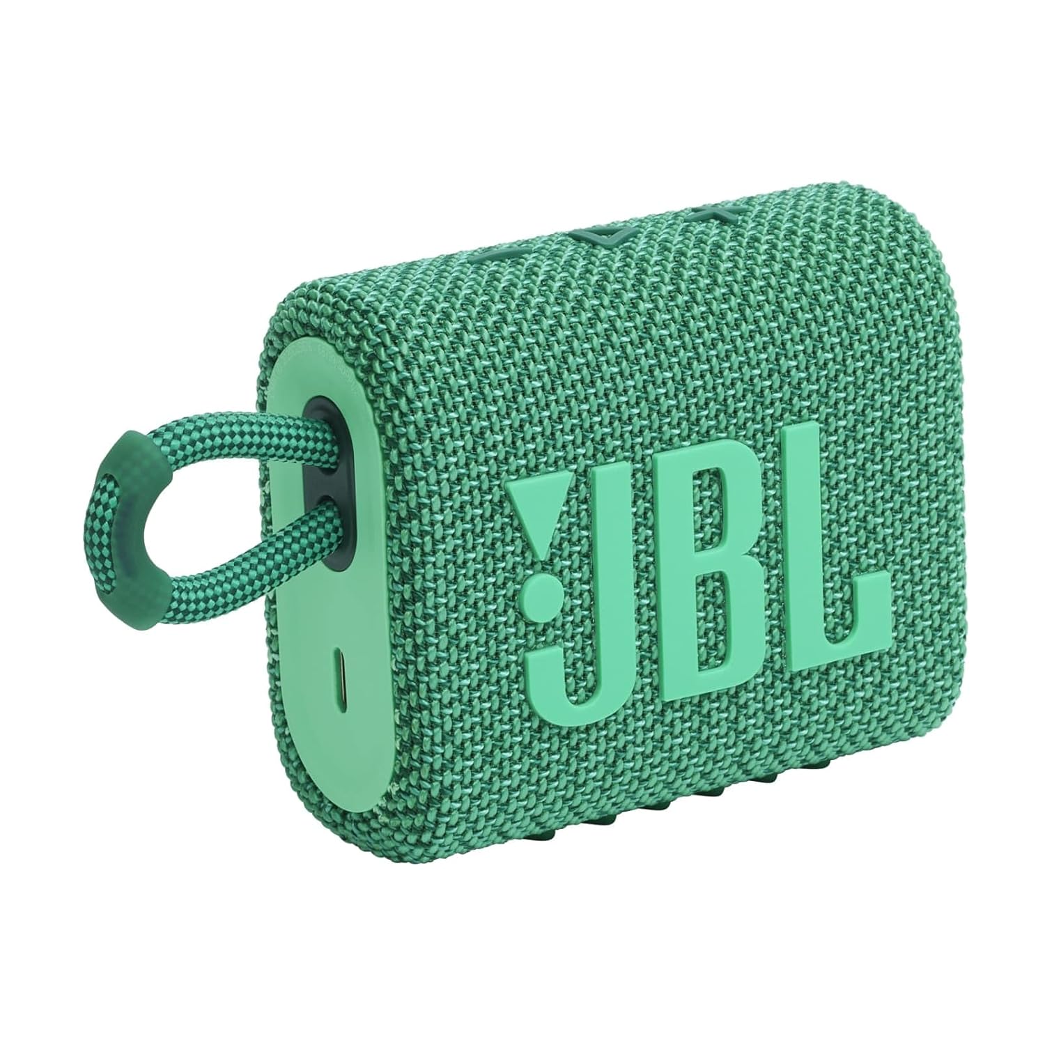 JBL Go 3, Wireless Ultra Portable Bluetooth Speaker, JBL Pro Sound, Vibrant Colors with Rugged Fabric Design, Waterproof, Type C (Without Mic, Green), - 0