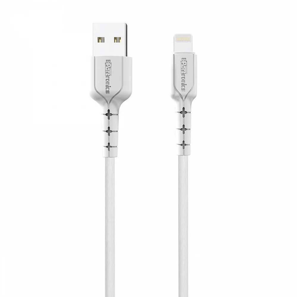Portronics POR-225 Konnect Star Charge & Sync Function 1.2M Cable(White) Total - 0