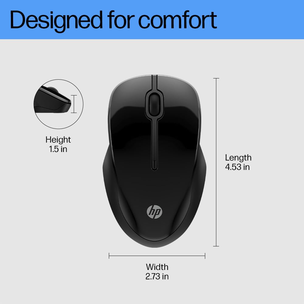 HP 250 Dual Mode Wireless Mouse (2.4GHz Wireless, Bluetooth/Multidevice - 2