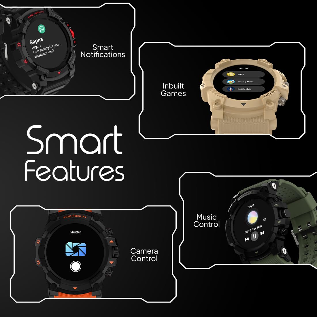 Fire-Boltt Expedition Smartwatch Full Touch GPS Tracking Smart Watch Bluetooth Calling - 3