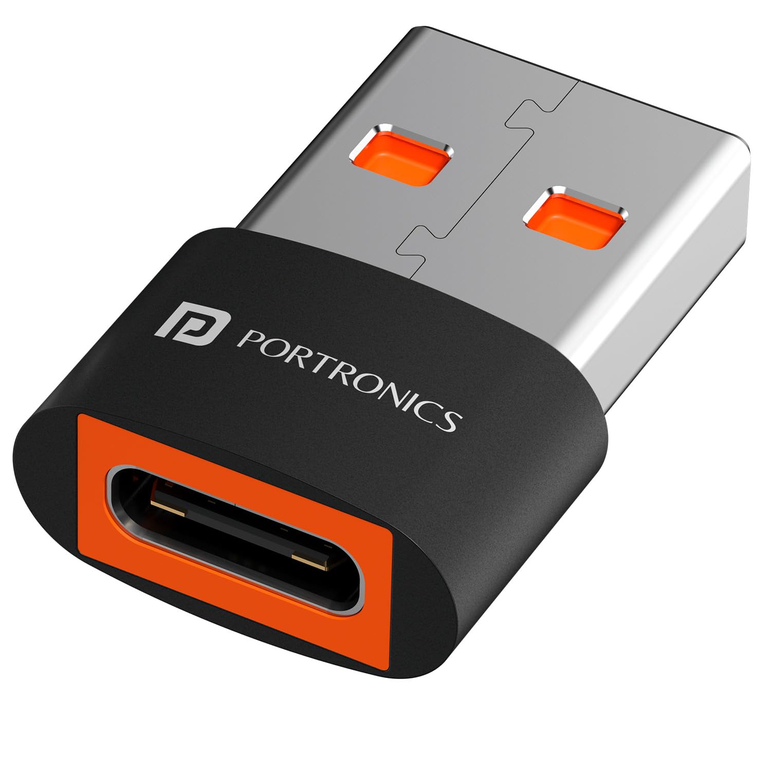 Portronics Bridge X USB 3.0 Type C Female to USB Male OTG Adapter, 5Gbps High Speed Data Transfer - 0