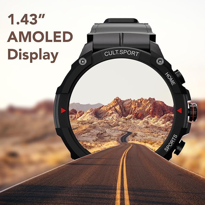 CULTSPORT Ranger XR 1.43" AMOLED Smartwatch Always On Display, Bluetooth Calling - 2