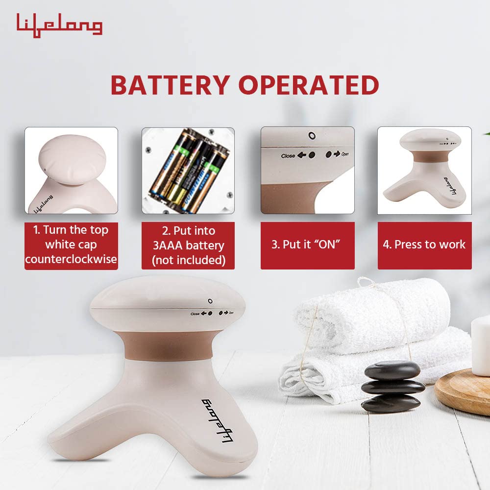 Lifelong Battery Powered Mini Head and Body Massager - 2