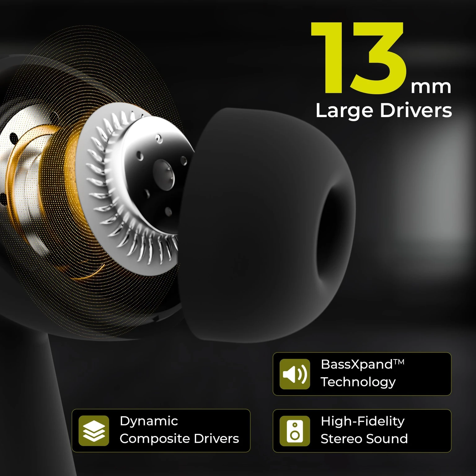 TRIGGR Ultrabuds N4 with Premium Finish, Rubber Grip Design - 2