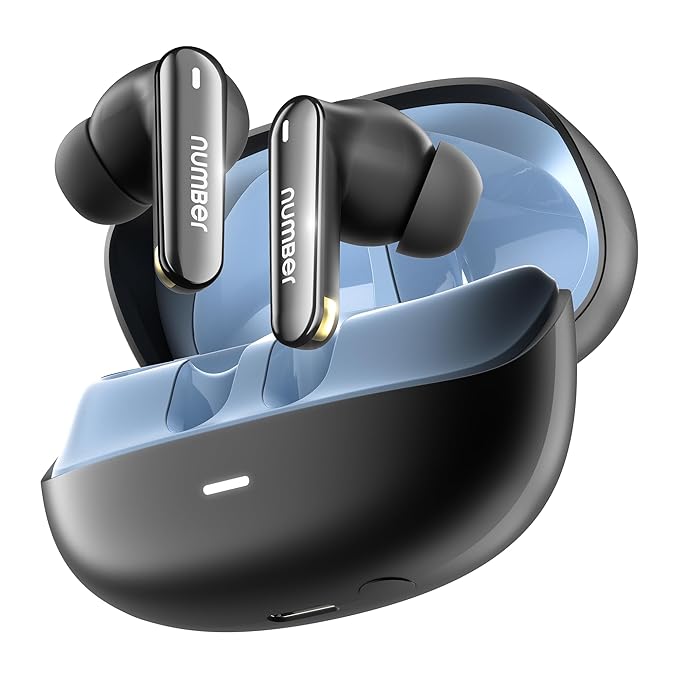 Number Navo Buds N1 w/ 100Hrs Playtime, 4Mic ENC, Dual Pairing, High Bass, Fast Charge - 0