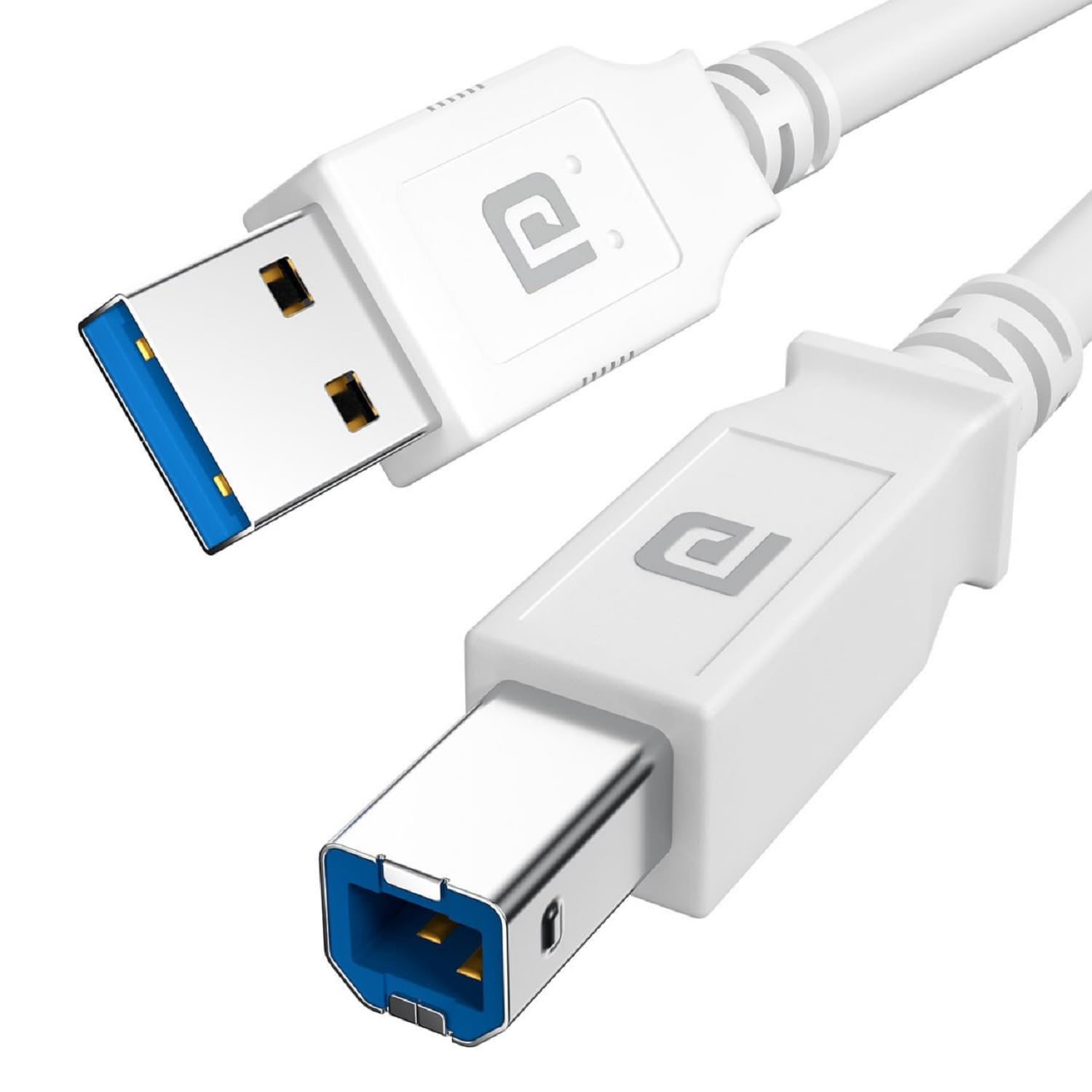 Portronics PrintLink 3 Printer Cable with USB Type-A to USB Type-B Male Connectors, 3 Meters - 0