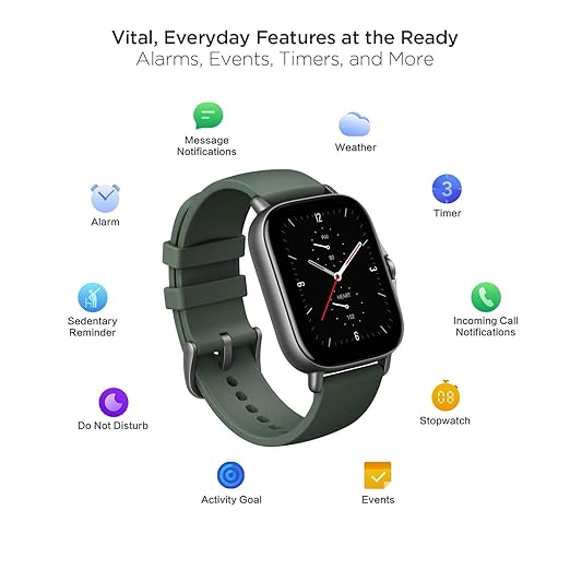 Amazfit GTS 2e Smartwatch, SpO2 & Stress Monitor, 1.65 Always-on AMOLED Display, Built-in GPS, Built-in Alexa - 1