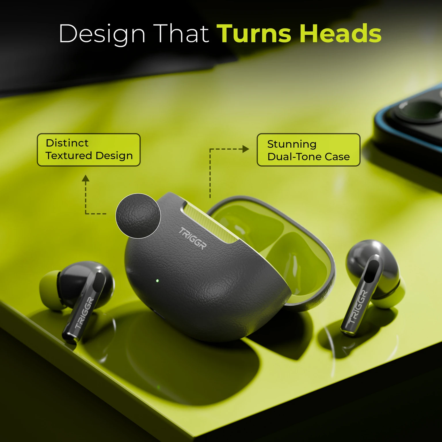 TRIGGR COSMOS with Textured Design, Dual Pairing, 50H Battery, 13mm Drivers - 2