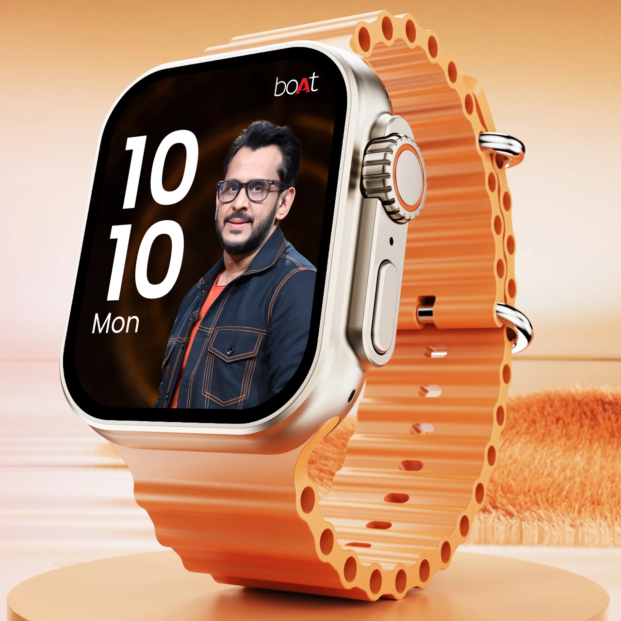 boAt Wave Genesis 1.96'' HD Display, BT Calling, Functional Crown & Metal Body Smartwatch - 0
